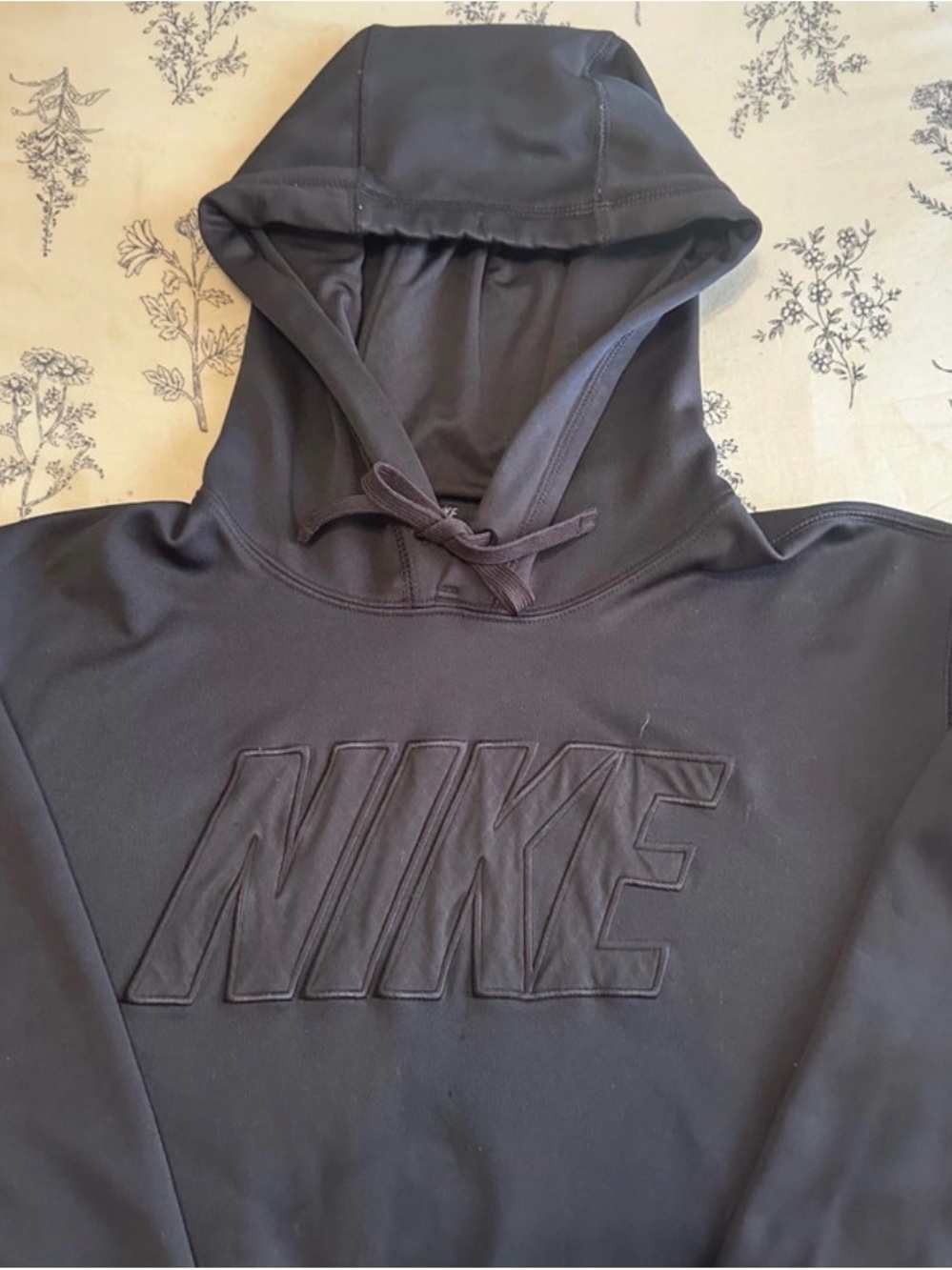 Nike Black Embroidered Logo Pullover Hoodie